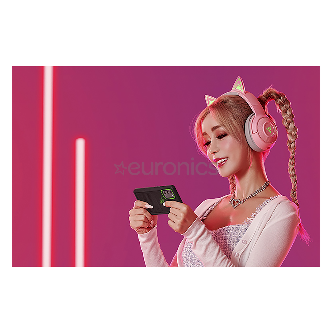 Razer Kraken BT Kitty Edition, rozā - Bezvadu austiņas ar mikrofonu
