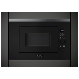 Whirlpool, 20 L, inox/black - Built-in microwave with gril WMF201G