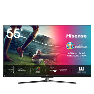 55'' Ultra HD 4K LED LCD televizors, Hisense 55U8QF