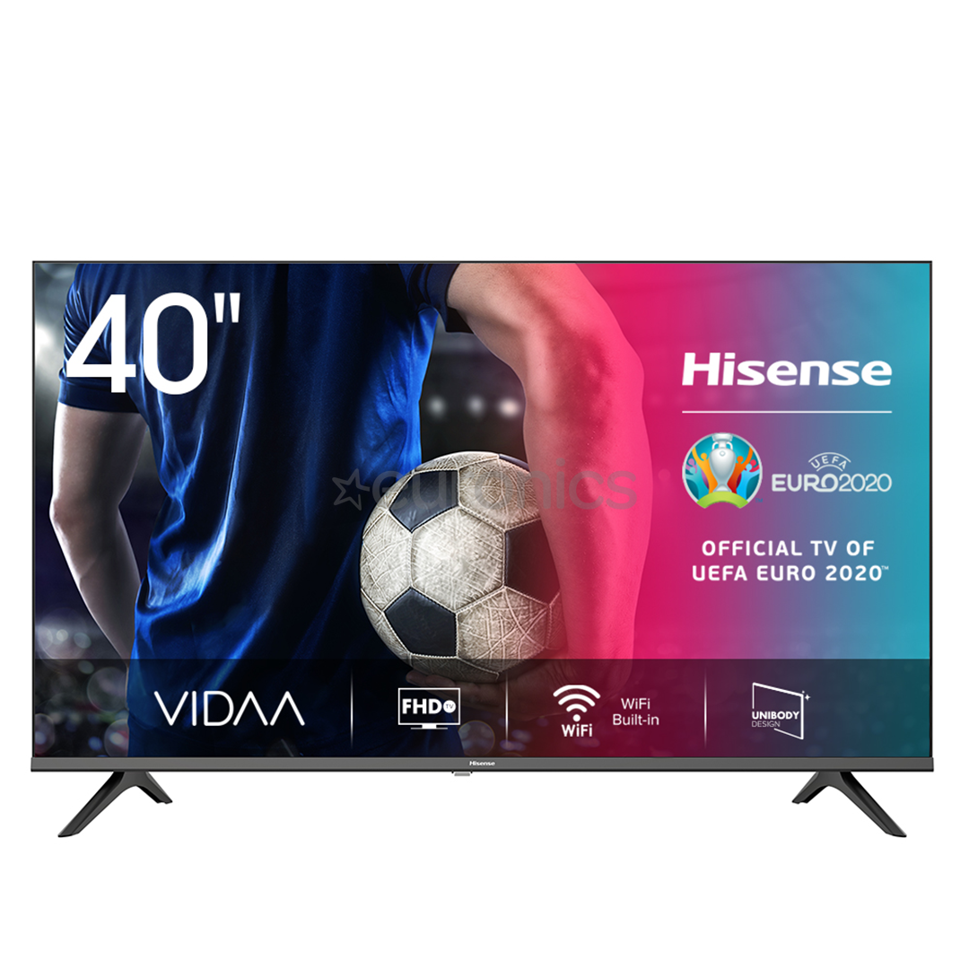 Hisense LED FHD, 40", sānu statīvs, melna - Televizors