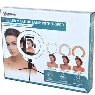 Ring LED make-up lamp with tripod Vakoss