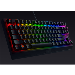 Razer BlackWidow V3 Tenkeyless, Green Switch, US, mehāniskā, melna - Klaviatūra