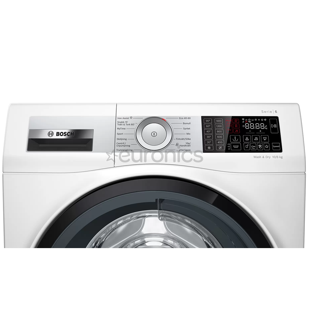 Bosch, 10/6 kg, depth 61.6 cm, 1400 rpm WasherDryer Combo