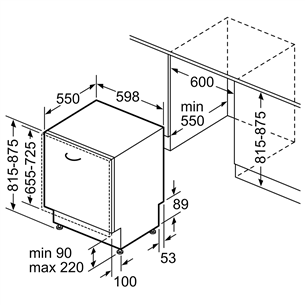 Bosch Serie 4, 13 komplekti, platums 59.8 cm – Iebūvējama trauku mazgājamā mašīna