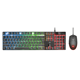 Trust GXT 838 Azor, US, черный - Клавиатура + мышь 23289