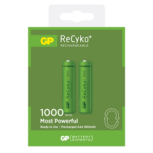 Rechargeable batteries GP 2x AAA (1000mAh)