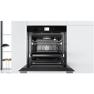 Whirlpool, 73 L, black/inox - Built-in oven