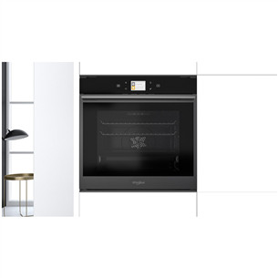 Whirlpool, pyrolytic cleaning, Cook4, 73 L, black - Built-in Oven