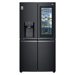 LG, water & ice dispenser, 638 L, height 180 cm, black - SBS Refrigerator GMX945MC9F