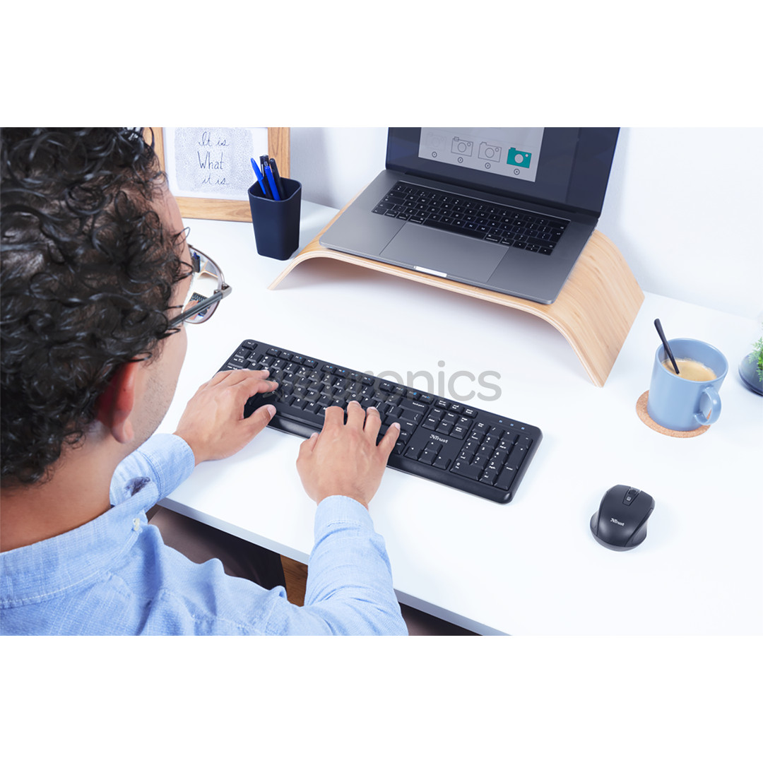 Trust Ody Silent, RUS, черный - Беспроводная клавиатура + мышь