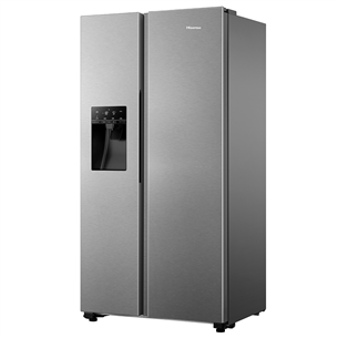 Hisense, Water & Ice Dispenser, augstums 178.7 cm, 562 L, nerūsējošā tērauda - SBS Ledusskapis