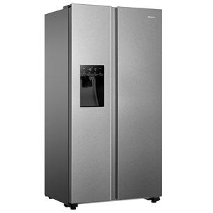 Hisense, Water & Ice Dispenser, augstums 178.7 cm, 562 L, nerūsējošā tērauda - SBS Ledusskapis