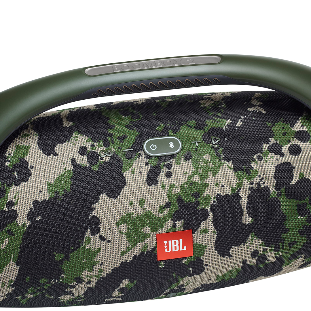 JBL Boombox 2, kamuflāža - Portatīvais bezvadu skaļrunis