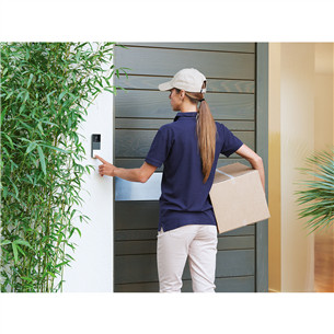 Netatmo Smart Video Doorbell, 2 MP, WiFi, cilvēka noteikšana, nakts redzamība, melna/pelēka/balta - Viedais durvju zvans ar kameru