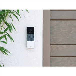 Netatmo Smart Video Doorbell, 2 MP, WiFi, cilvēka noteikšana, nakts redzamība, melna/pelēka/balta - Viedais durvju zvans ar kameru