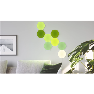 Nanoleaf Shapes Hexagons, starta komplekts, 9 panels, balta - Viedie gaismas paneļi