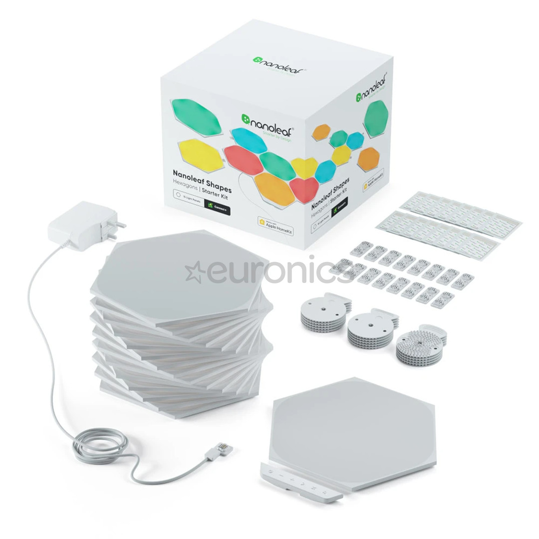 Nanoleaf Shapes Hexagons, 15 panels, white - Smart Lights Starter Kit