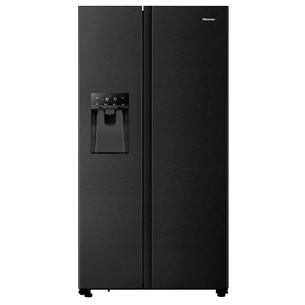 Hisense, Water & Ice Dispenser, augstums 178.6 cm, 562 L, melna - SBS Ledusskapis RS694N4TFE