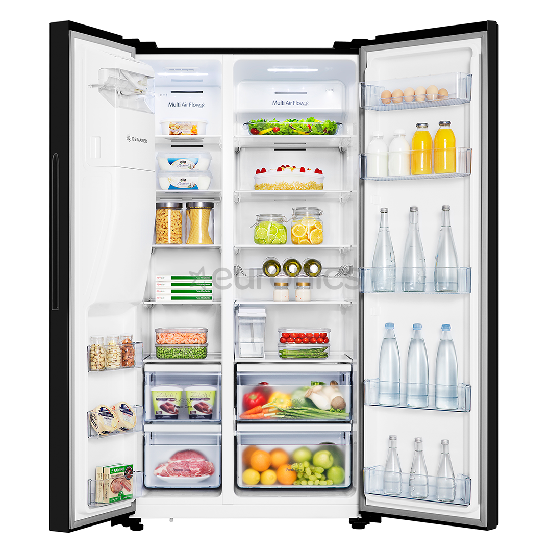 Hisense, Water & Ice Dispenser, augstums 178.6 cm, 562 L, melna - SBS Ledusskapis
