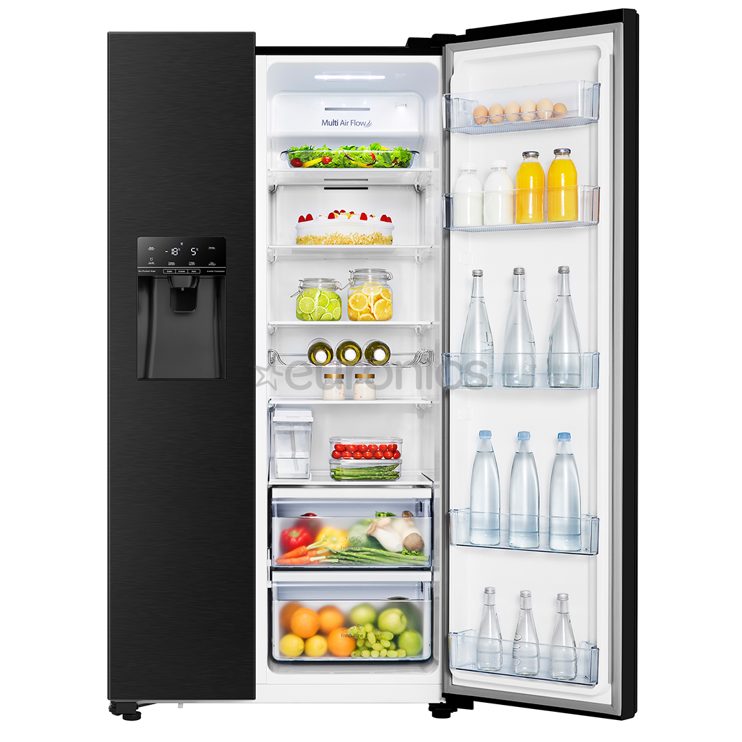 Hisense, Water & Ice Dispenser, augstums 178.6 cm, 562 L, melna - SBS Ledusskapis