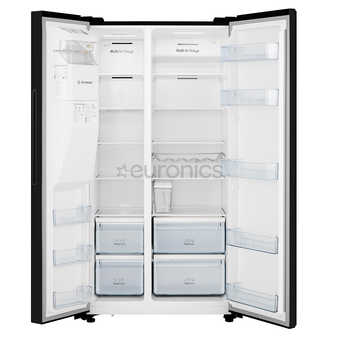 Hisense, Water & Ice Dispenser, augstums 178.6 cm, 562 L, melna - SBS Ledusskapis