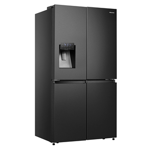 Hisense, water dispenser, 585 L, height 179 cm, black - SBS Refrigerator