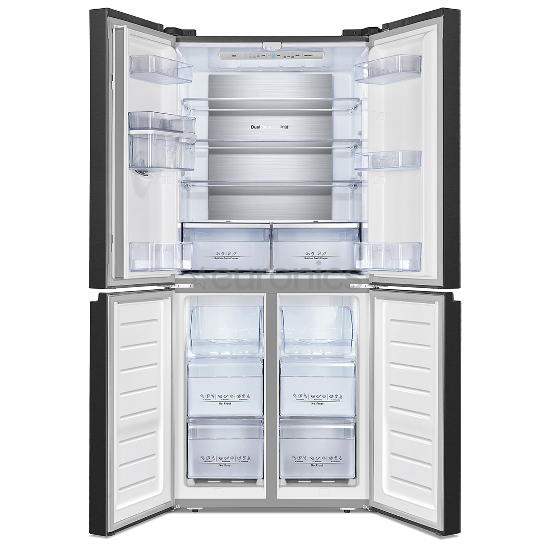Hisense, augstums 181 cm, 454 L, melna - SBS ledusskapis