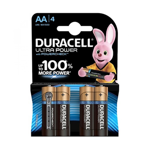 Baterijas Ultra AA (LR6), Duracell (4 gab)