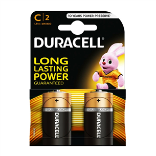 Duracell Basic, C (LR14), 2 gab. - Baterija