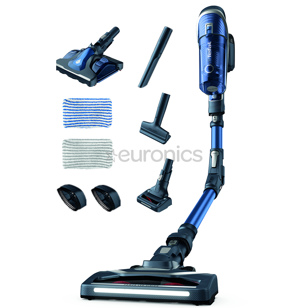 Tefal X-Force Flex 8.60 Aqua, zila/melna - Bezvadu putekļu sūcējs