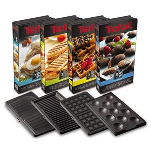 Tefal Snack Collection, 700 Вт, черный/нерж. сталь - Контактный тостер со сменными панелями