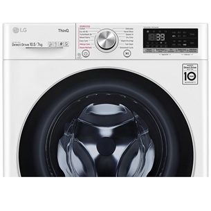 LG, 10.5 kg / 7 kg, depth 56.5 cm, 1400 rpm - Washer-Dryer Combo