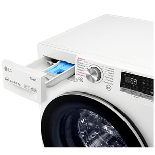 LG, 10.5 kg / 7 kg, depth 56.5 cm, 1400 rpm - Washer-Dryer Combo