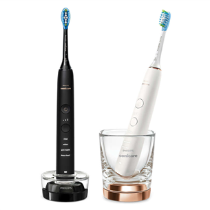 Philips Sonicare DiamondClean 9000 Sonic, 2 gab., balta/melna - Elektrisko zobu birstu komplekts HX9914/57