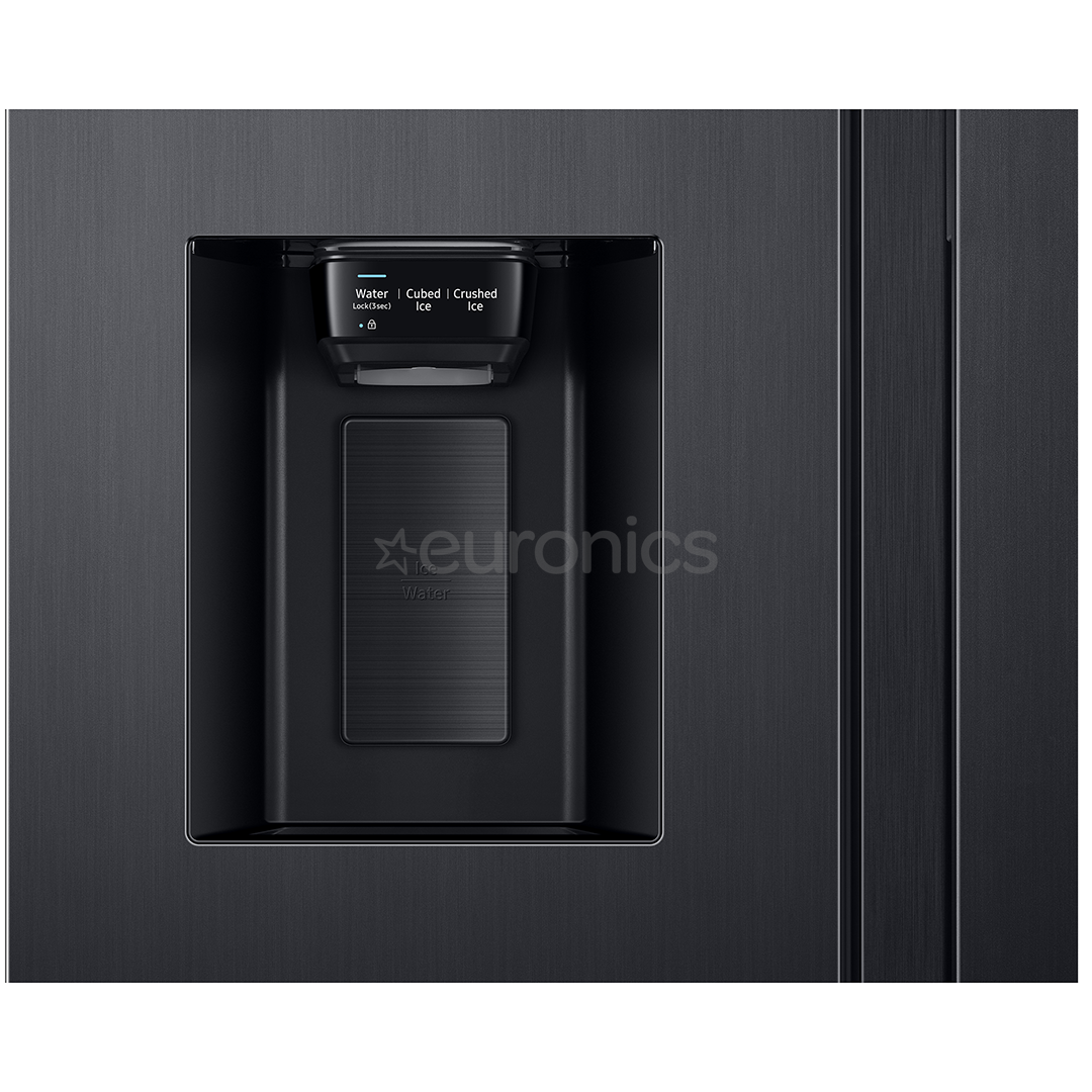 Samsung, Ice & Water Dispenser, augstums 178 cm, 634 L, melna - SBS ledusskapis
