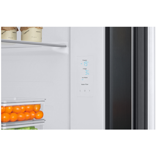 Samsung, Ice & Water Dispenser, augstums 178 cm, 634 L, melna - SBS ledusskapis