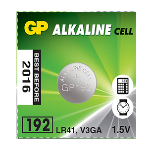 GP, LR41, 1.5 V - Battery CR192C10