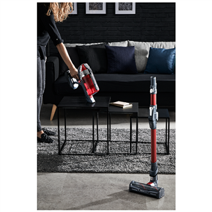 Tefal X-Force Flex 11.60 Animal Care, sarkana/melna - Bezvadu putekļu sūcējs