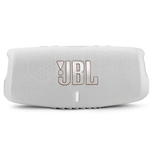 JBL Charge 5, balta - Portatīvais bezvadu skaļrunis