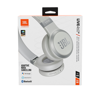 JBL Live 460, белый - Накладные беспроводные наушники