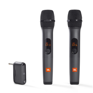 JBL, 6,3 мм, черный - Два микрофона + беспроводной передатчик