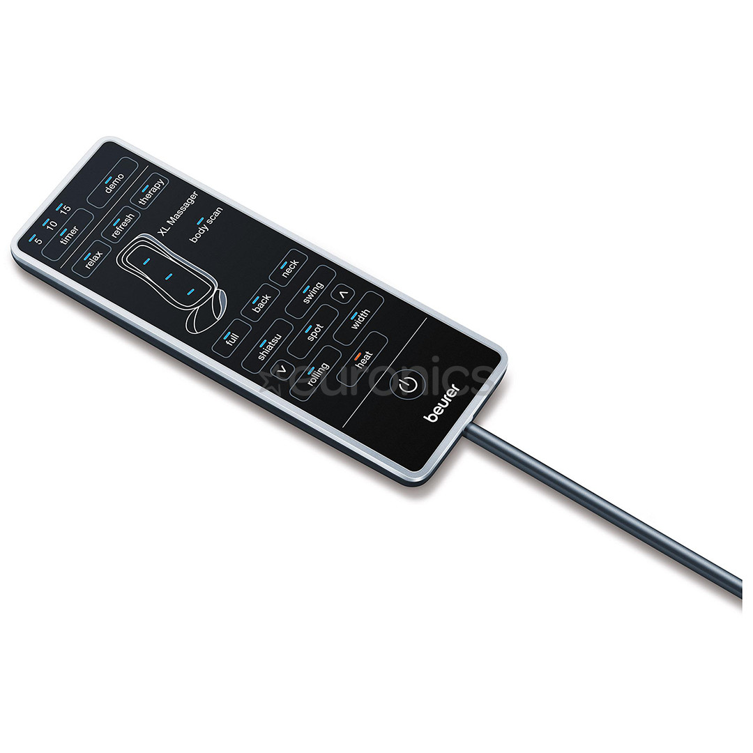 Beurer Shiatsu, melna/pelēka - Masāžas pārvalks krēslam