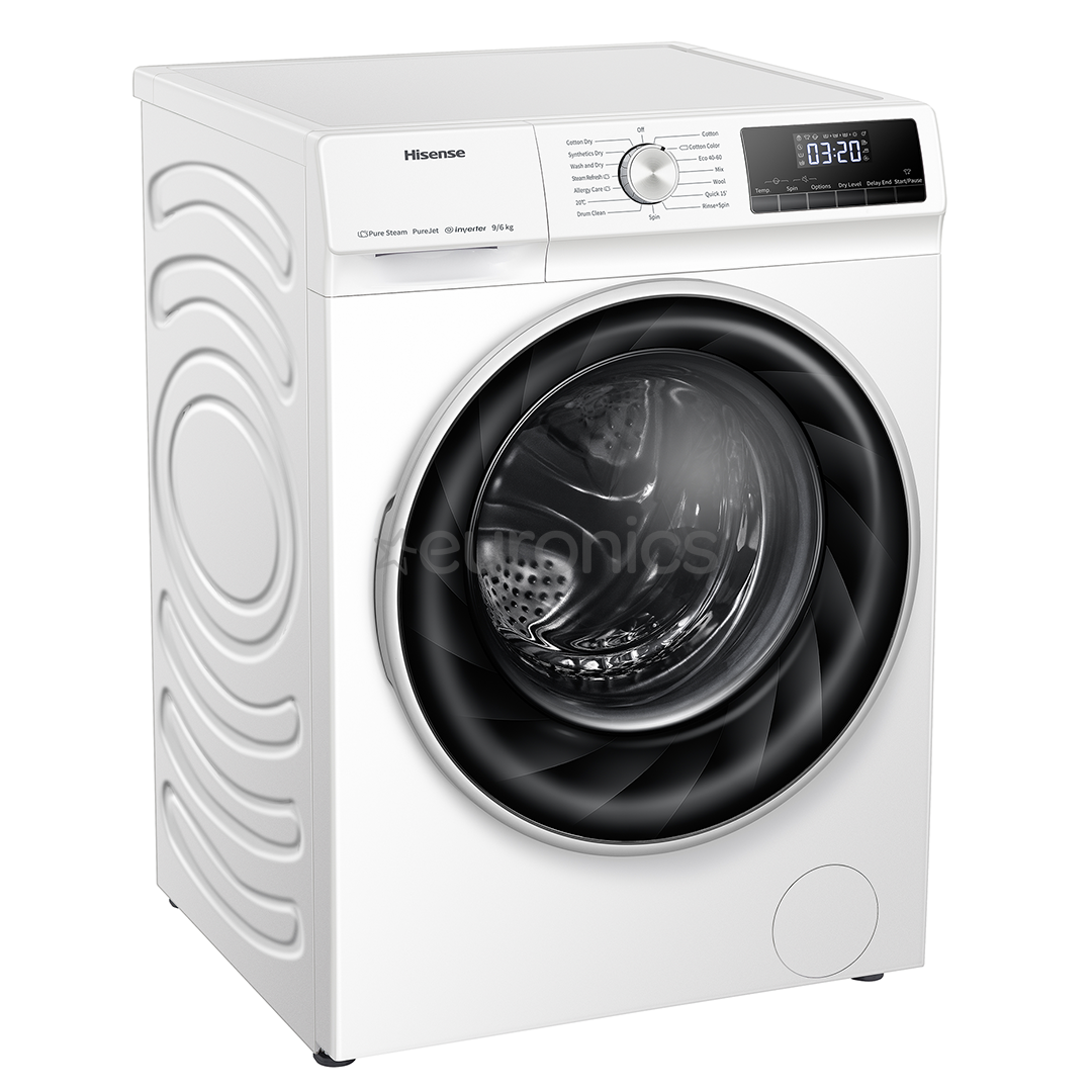 Hisense, 9/6 kg, dziļums 61 cm, 1400 apgr/min. - Veļas mazgājamā mašīna ar žāvētāju