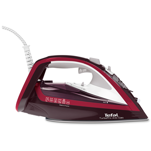 Tefal Turbo Pro Anti-calc, 2600 W, balta/sarkana - Tvaika gludeklis