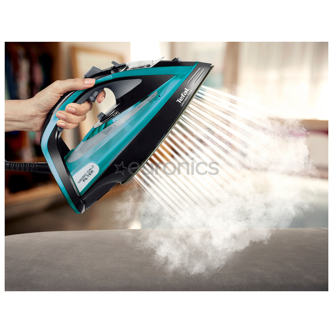 Tefal Ultimate Pure, 3200 Вт, зеленый/черный - Паровой утюг