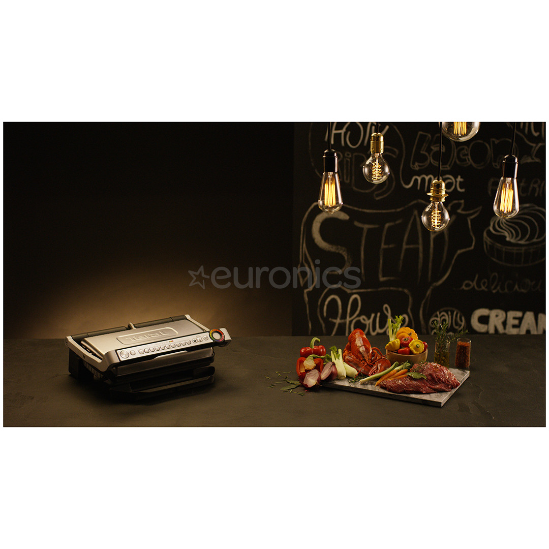 Tefal Optigrill+ XL, 2000 W, melna/nerūsējošā tērauda - Elektriskais grils