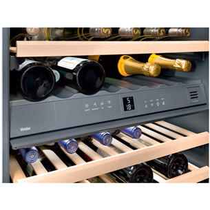 Liebherr, 34 bottles, height 82 cm, black - Built-in Wine Cooler