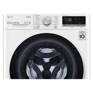 LG, 8.5 kg / 5 kg, depth 47.5 cm, 1200 rpm - Washer-Dryer Combo