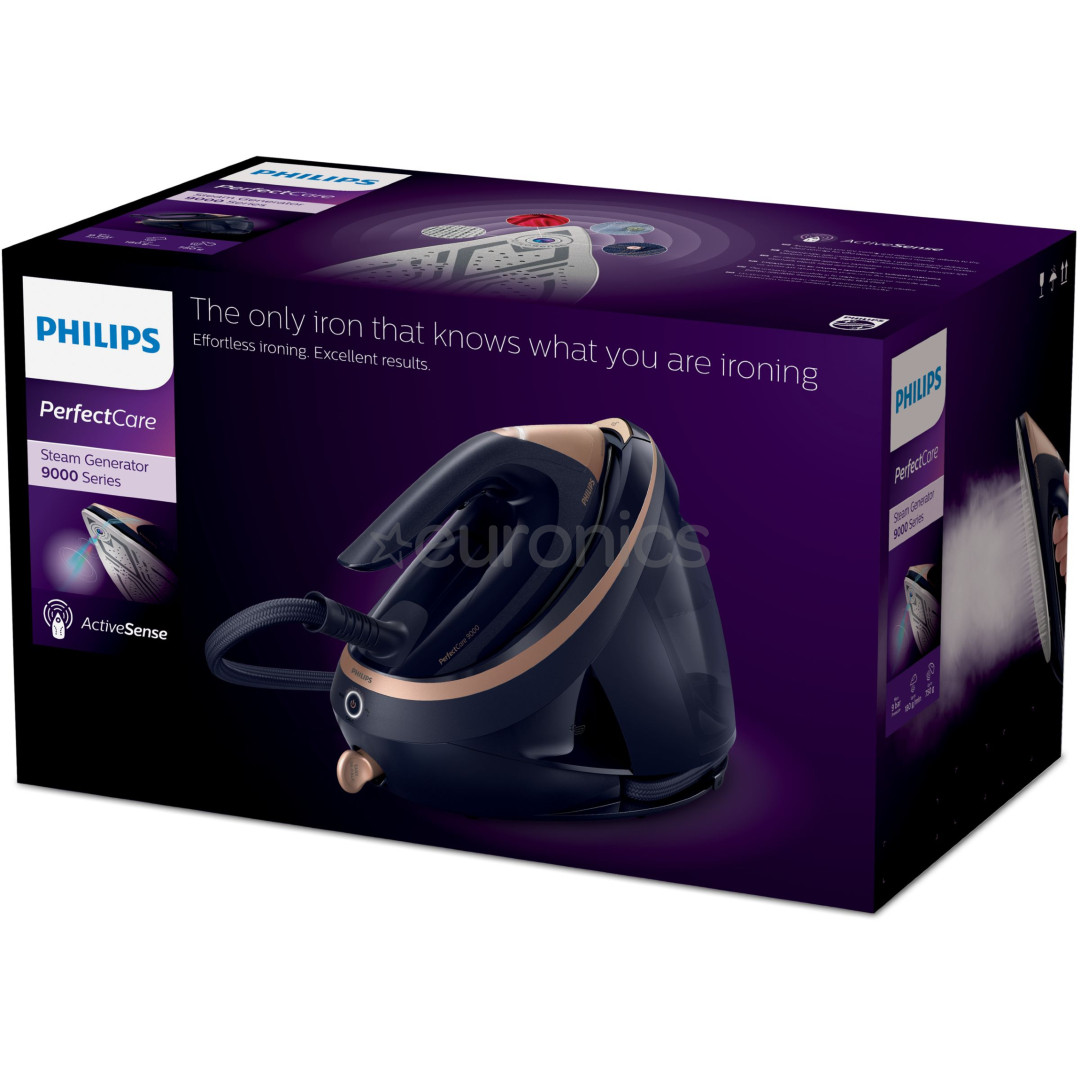 Philips PerfectCare 9000, 3100 W, melna/zelta - Gludināšanas sistēma