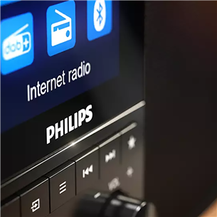 Philips TAR8805, FM, DAB+, Spotify connect, Bluetooth, беспроводная зарядка, черный - Интернет-радио